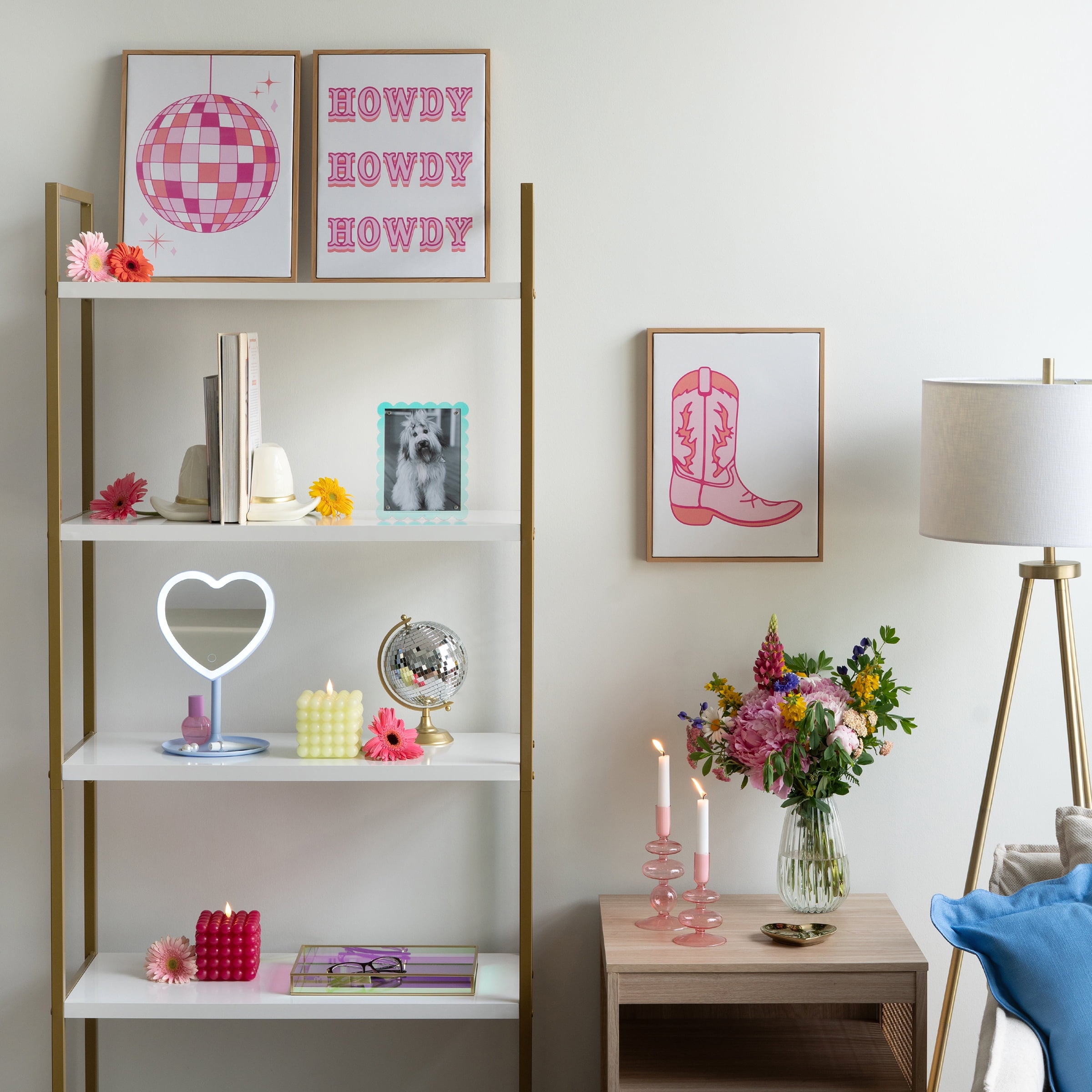 Vinmora™ 11.26" Tall Light Blue Plastic Frame Tabletop Heart - Premium Bedding & Home by Vinmora™