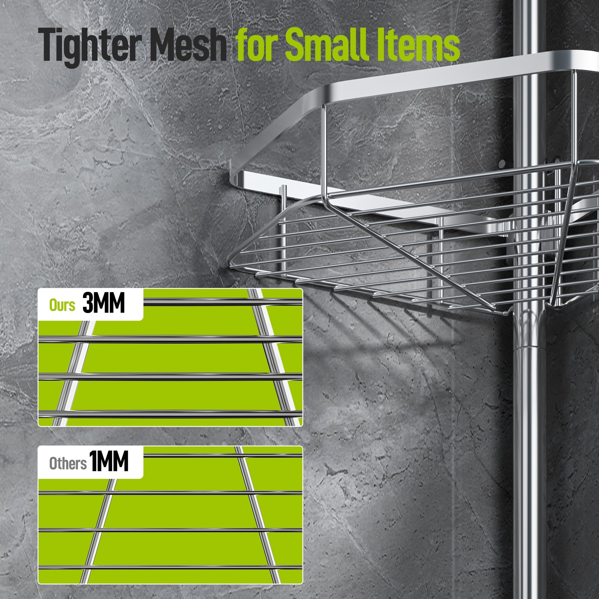 Vinmora™ LazySpin 4-Tier Corner Shower Caddy Tension Pole, Fits - Premium Bedding & Home by Vinmora™