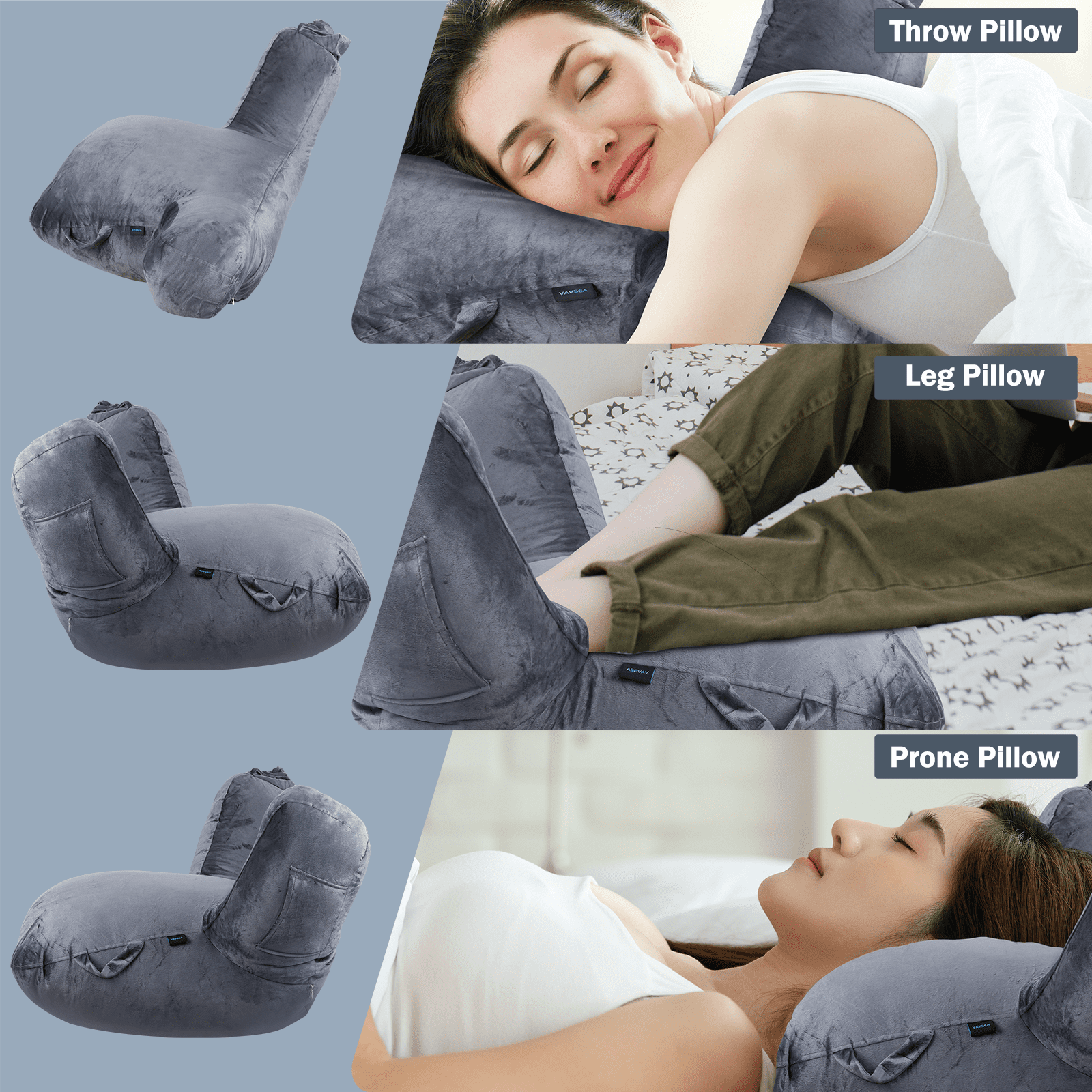 Vinmora™ VAVSEA Reading Pillow, Extra Large 31" Backrest Pillow - Premium Pillow by Vinmora™