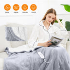 Vinmora™ WISHEAD Electric Heated Blanket Throw Soft Flannel & - Premium Blankets & Throws by Vinmora™