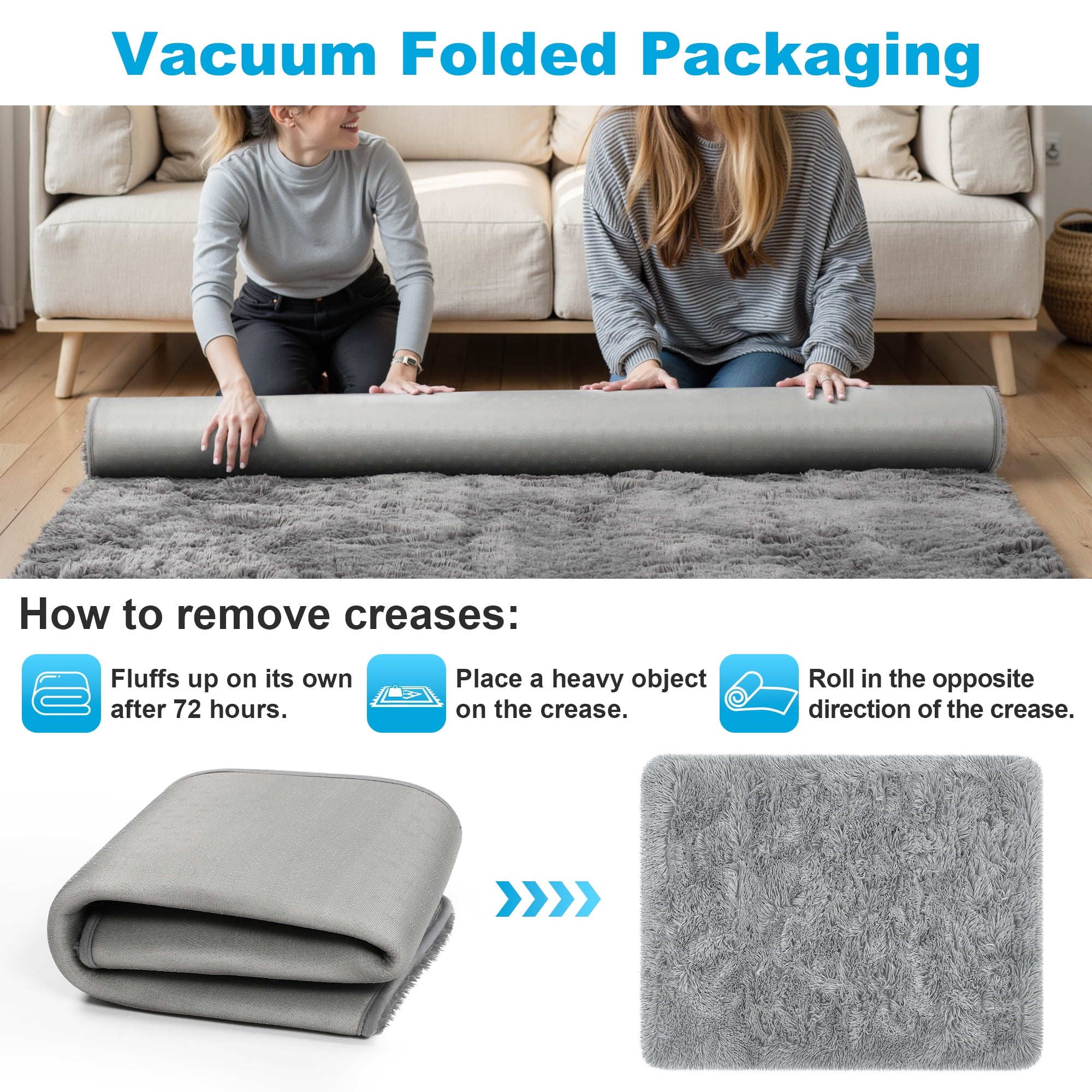 Vinmora™ Nefoso Shag Area Rug 8Ft X 10Ft Soft - Premium Bedding & Home by Vinmora™