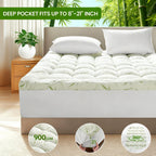 Vinmora™ Cooling Bamboo Mattress Topper - Premium Mattress Protector & Topper by Vinmora™