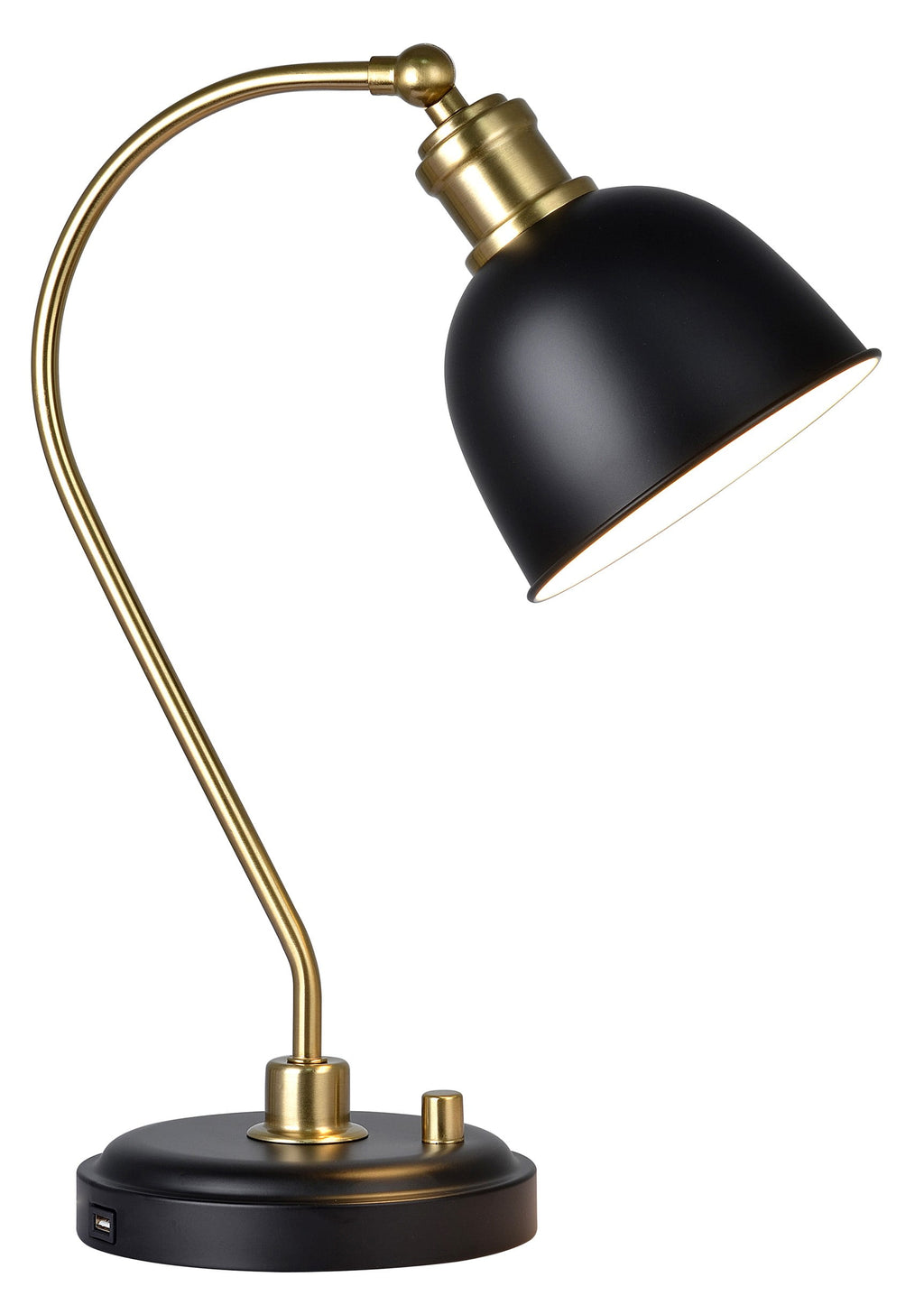 Vinmora™ 18" Black and Gold Desk Lamp, Modern Design - Premium Bedding & Home by Vinmora™
