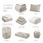 Vinmora™ Virtu Back to College Dorm Room Essentials, Twin - Premium Comforter Set by Vinmora™