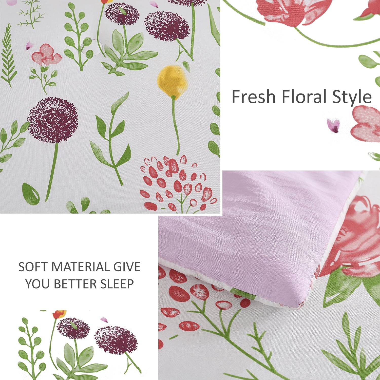 Vinmora™ Jessy Home 1 Piece Queen Comforter Floral Comforter - Premium Comforter Set by Vinmora™