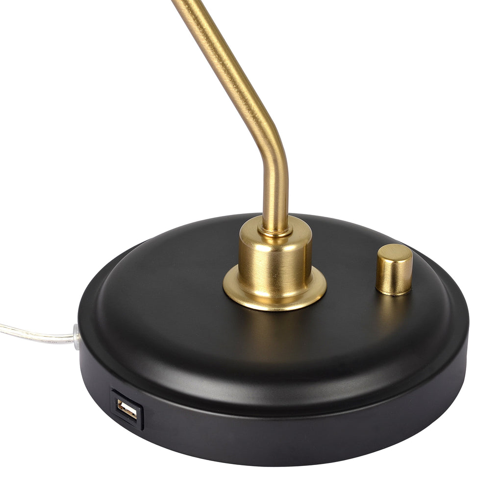 Vinmora™ 18" Black and Gold Desk Lamp, Modern Design - Premium Bedding & Home by Vinmora™