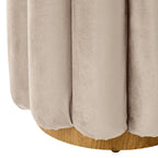 Vinmora™ Lillian Velvet Tufted Ottoman, Beige - Premium Bedding & Home by Vinmora™