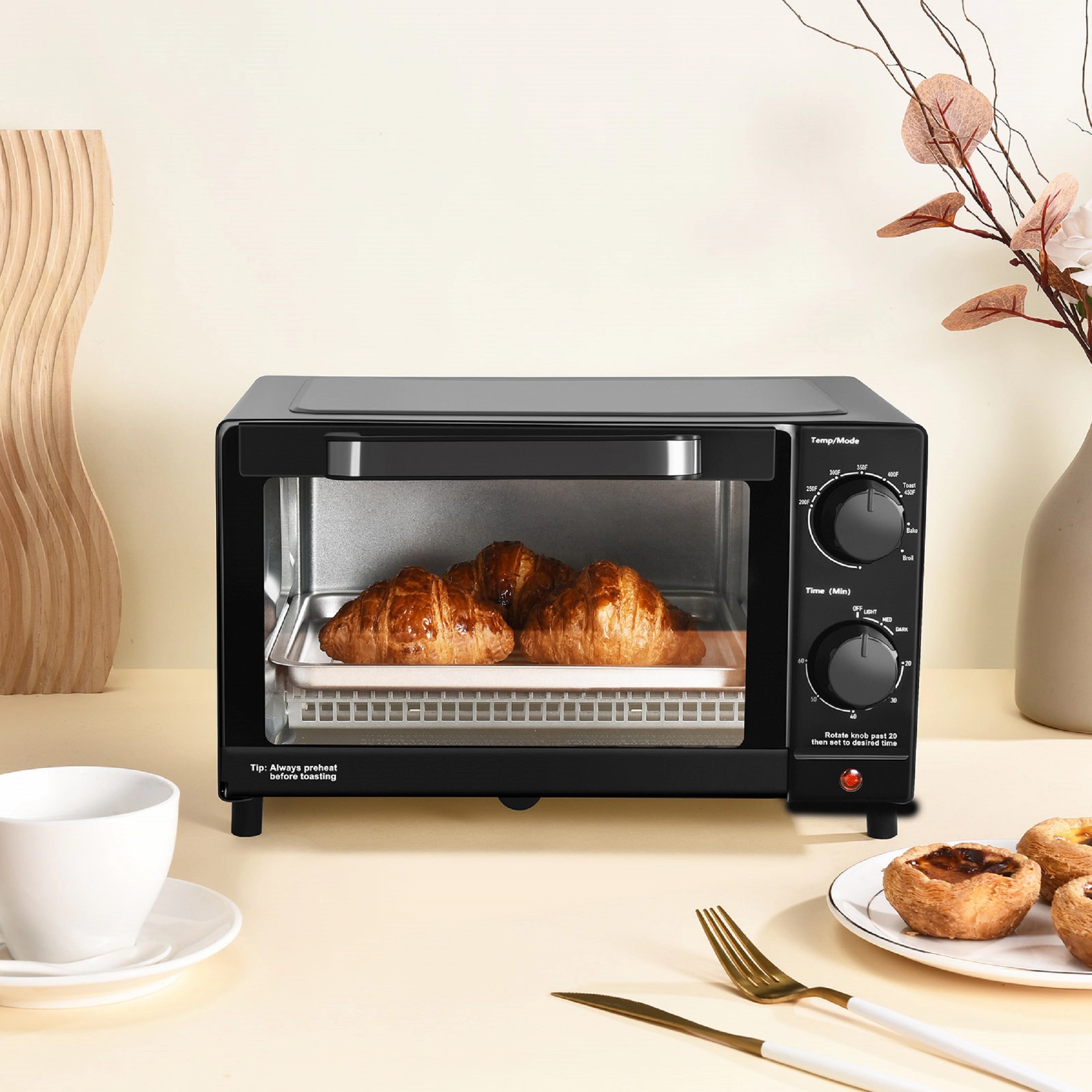 Vinmora™ 4 Slice Countertop Toaster Oven with 3 Settings - Premium Kitchen Appliance by Vinmora™