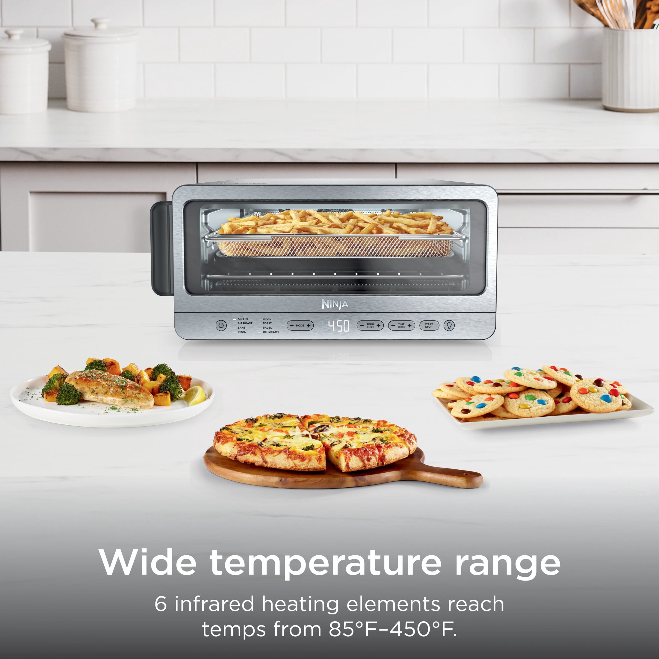 Vinmora™ Flip Toaster Oven & Air Fryer, 8-in-1 Functionality - Premium Kitchen Appliance by Vinmora™