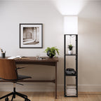 Vinmora™ SUNMORY 63'' Floor Lamps with Shelves, Home Standing - Premium Bedding & Home by Vinmora™