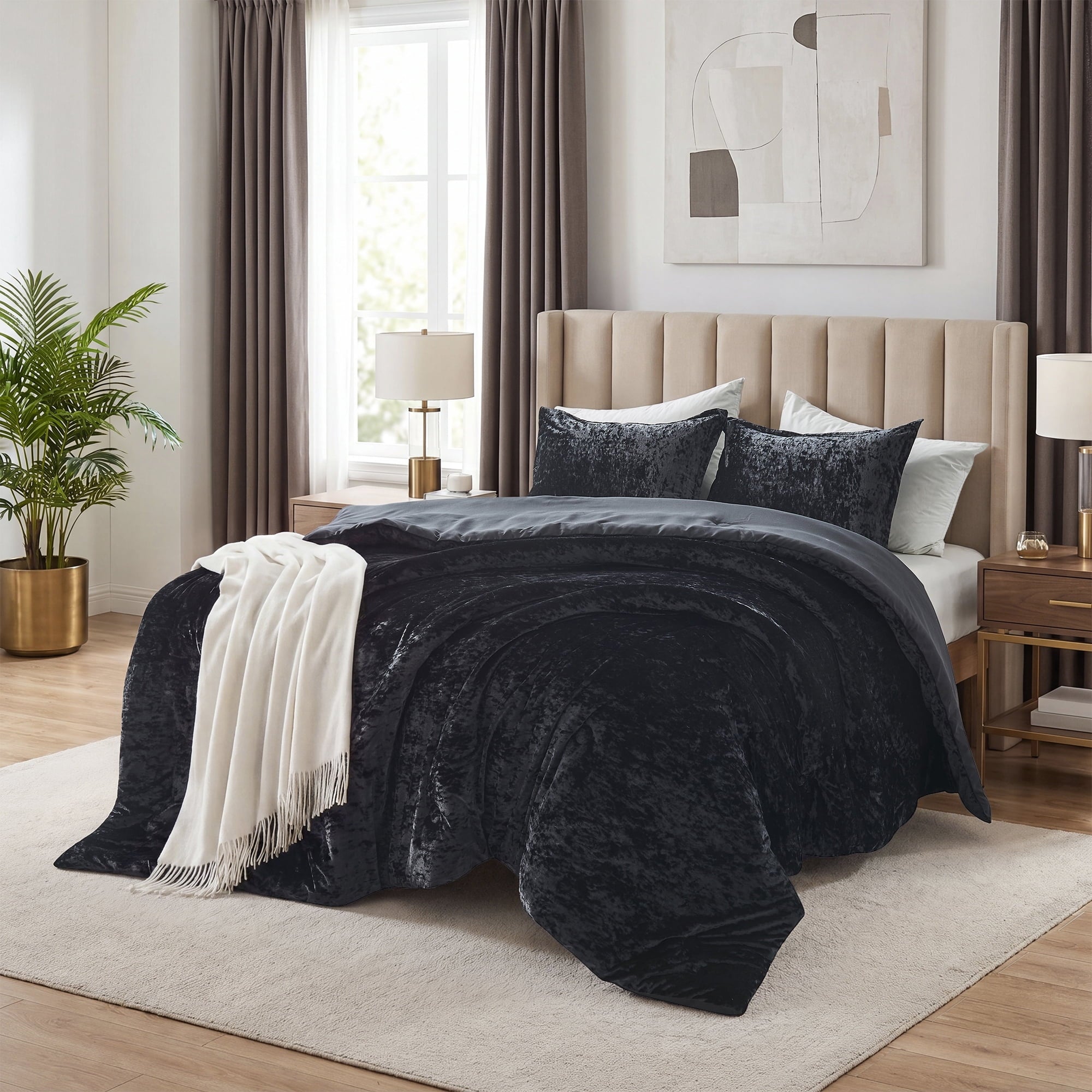 Vinmora™ Regency Heights Full/Queen Cozy Velvet Comforter Sets, Luxury - Premium Comforter Set by Vinmora™