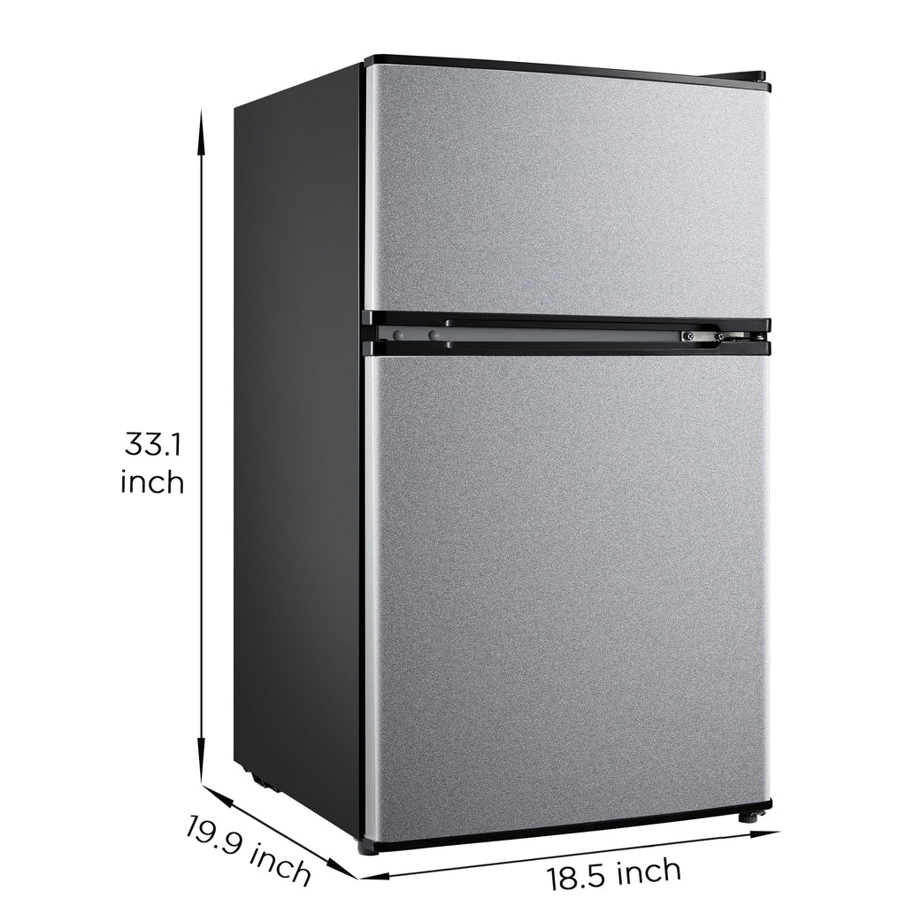 Vinmora™ 3.2 Cu Ft 2-Door Compact Refrigerator with Freezer - Premium Bedding & Home by Vinmora™