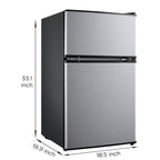 Vinmora™ 3.2 Cu Ft 2-Door Compact Refrigerator with Freezer - Premium Bedding & Home by Vinmora™