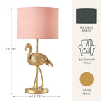 Vinmora™ Home Decor Collection Pink Flamingo Brass Table Lamp - Premium Bedding & Home by Vinmora™