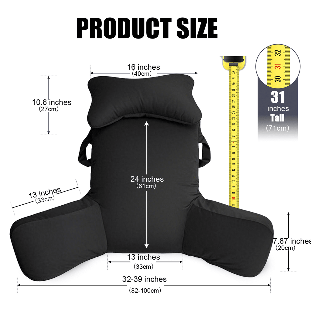 Vinmora™ PHOGARY 31inch Reading Pillow for Bed Backrest with - Premium Pillow by Vinmora™