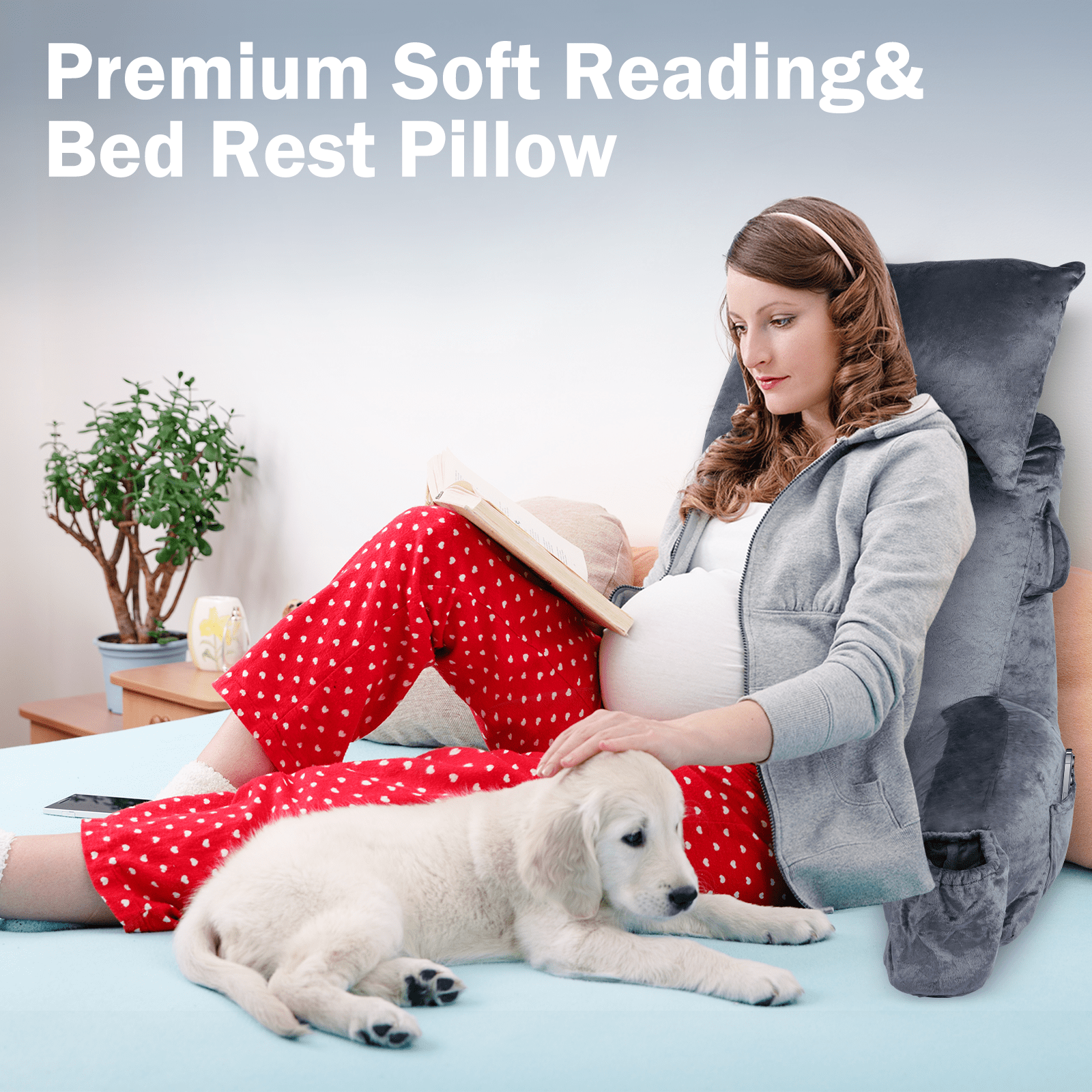 Vinmora™ VAVSEA Reading Pillow, Extra Large 31" Backrest Pillow - Premium Pillow by Vinmora™