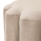Vinmora™ Lillian Velvet Tufted Ottoman, Beige - Premium Bedding & Home by Vinmora™