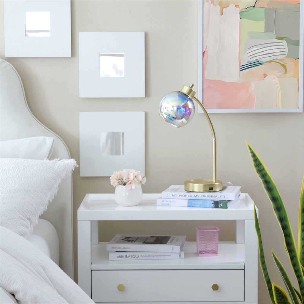 Vinmora™ Iridescent Orb Lamp, Gold - Premium Bedding & Home by Vinmora™