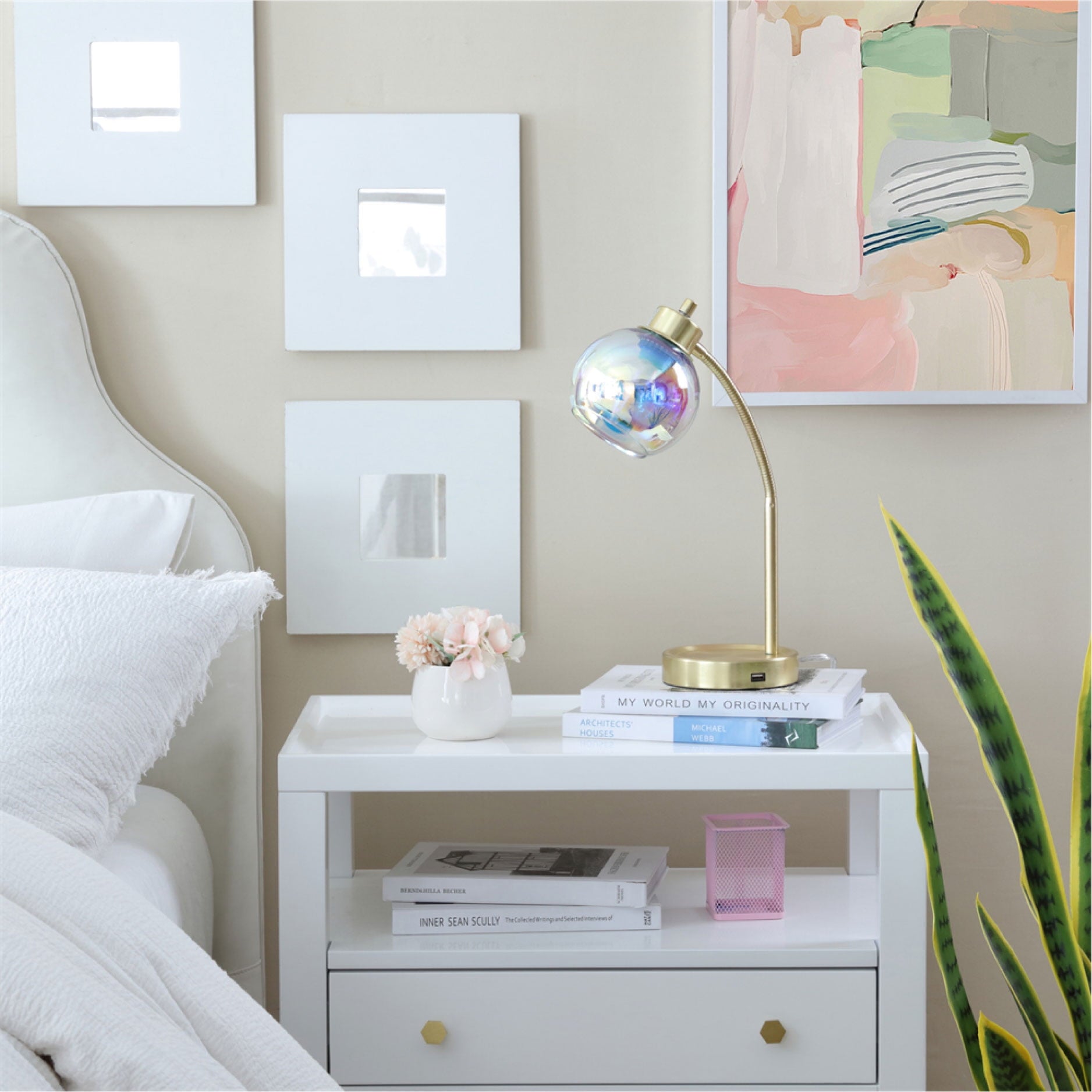 Vinmora™ Iridescent Orb Lamp, Gold - Premium Bedding & Home by Vinmora™