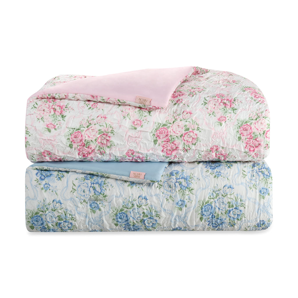 Vinmora™ Paris Hilton 3-Piece Coquette Floral Blue Comforter Set - Premium Comforter Set by Vinmora™