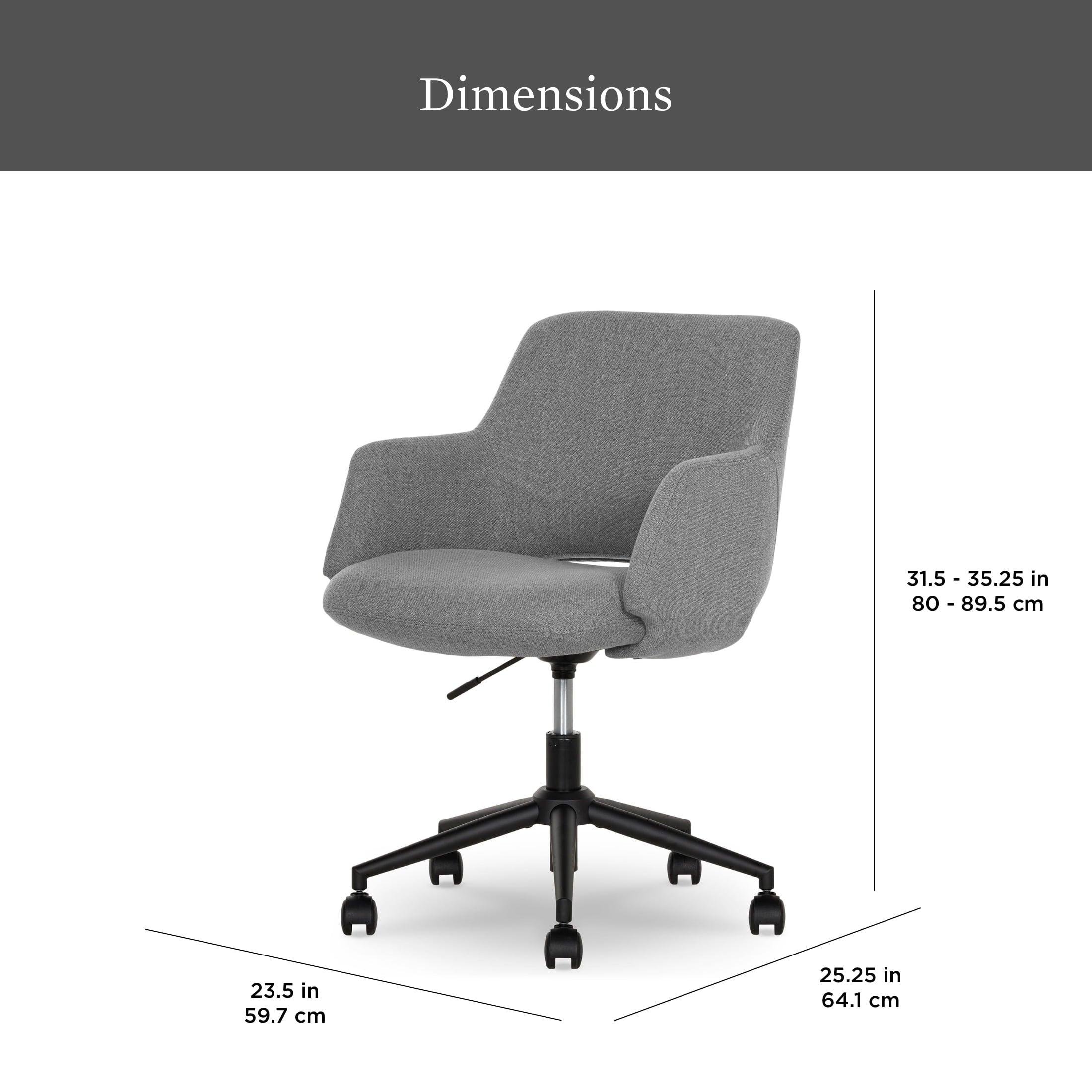 Vinmora™ Lillian Office Chair, Gray - Premium Bedding & Home by Vinmora™