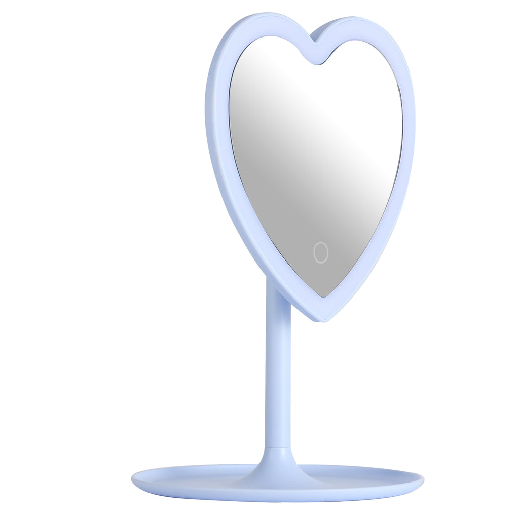 Vinmora™ 11.26" Tall Light Blue Plastic Frame Tabletop Heart - Premium Bedding & Home by Vinmora™