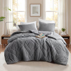 Vinmora™ Regency Heights Twin/Twin XL Quilted Plush Comforter Set - Premium Comforter Set by Vinmora™