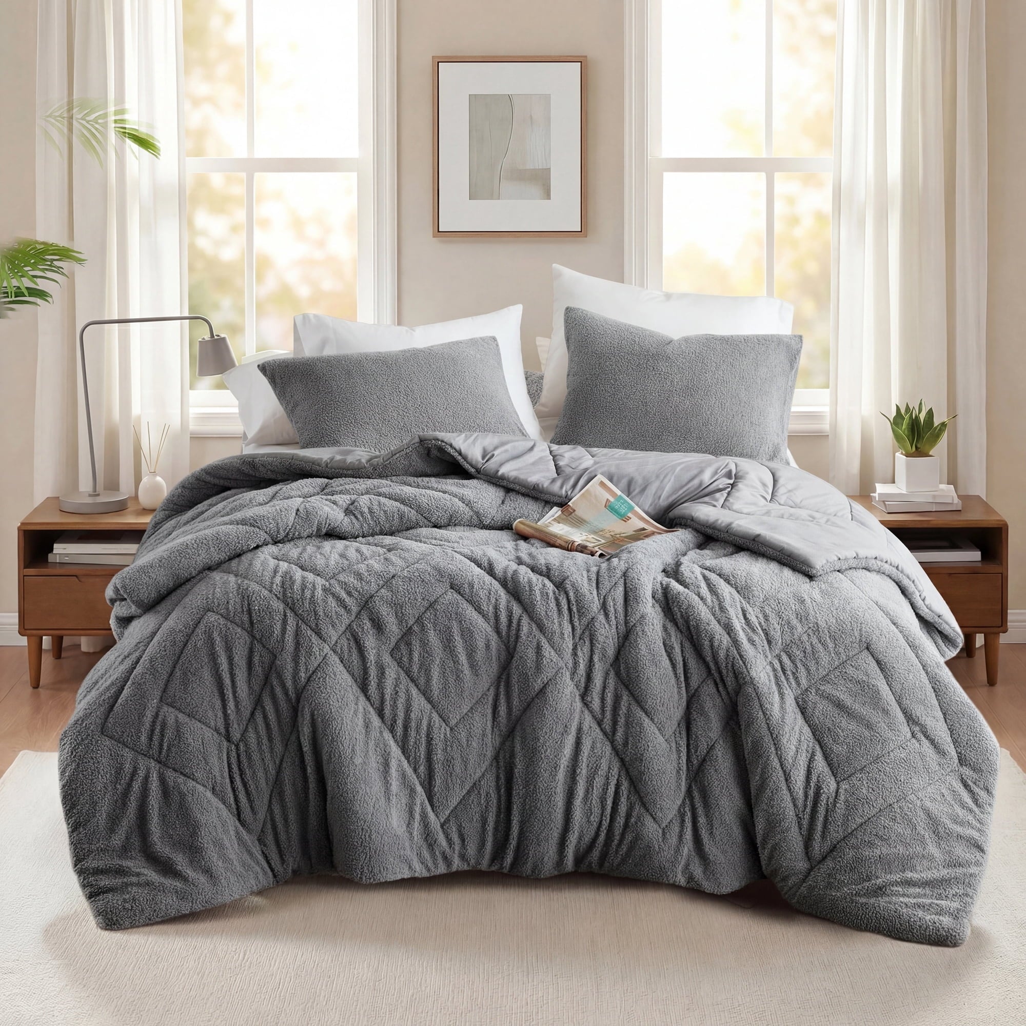 Vinmora™ Regency Heights Twin/Twin XL Quilted Plush Comforter Set - Premium Comforter Set by Vinmora™