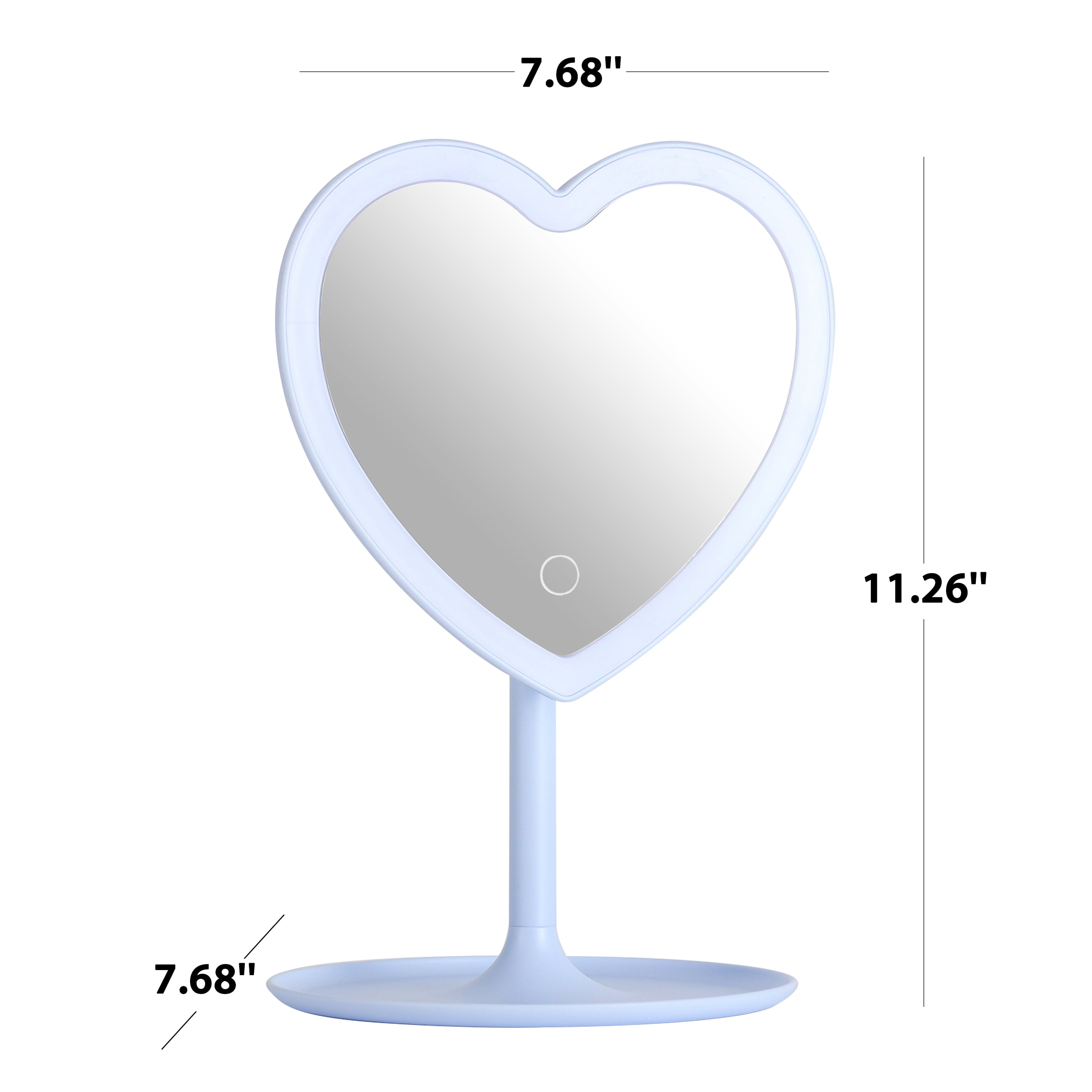 Vinmora™ 11.26" Tall Light Blue Plastic Frame Tabletop Heart - Premium Bedding & Home by Vinmora™