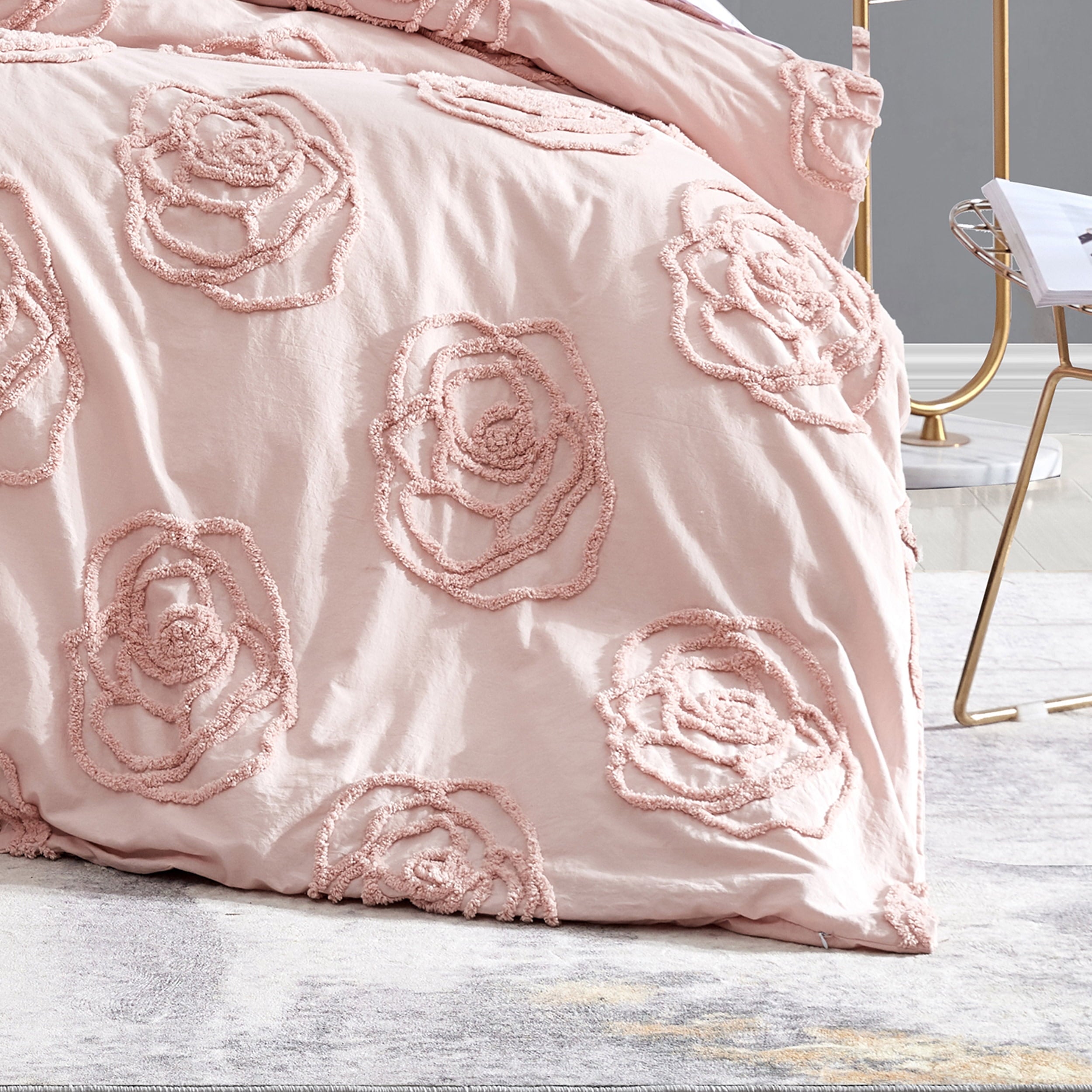 Vinmora™ Betsey Johnson Rambling Rose Pink Twin Duvet Cover - Premium Comforter Set by Vinmora™