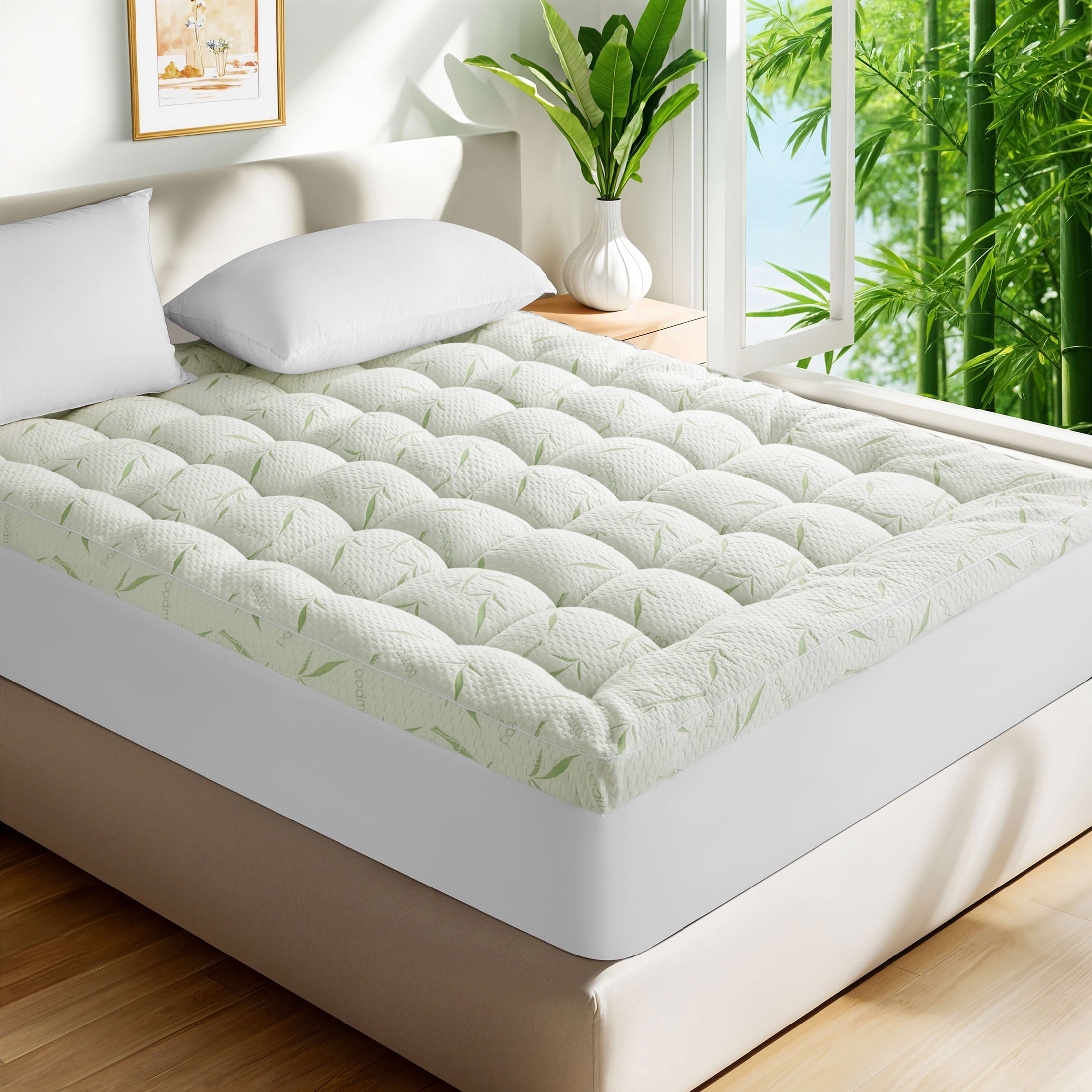 Vinmora™ Cooling Bamboo Mattress Topper - Premium Mattress Protector & Topper by Vinmora™