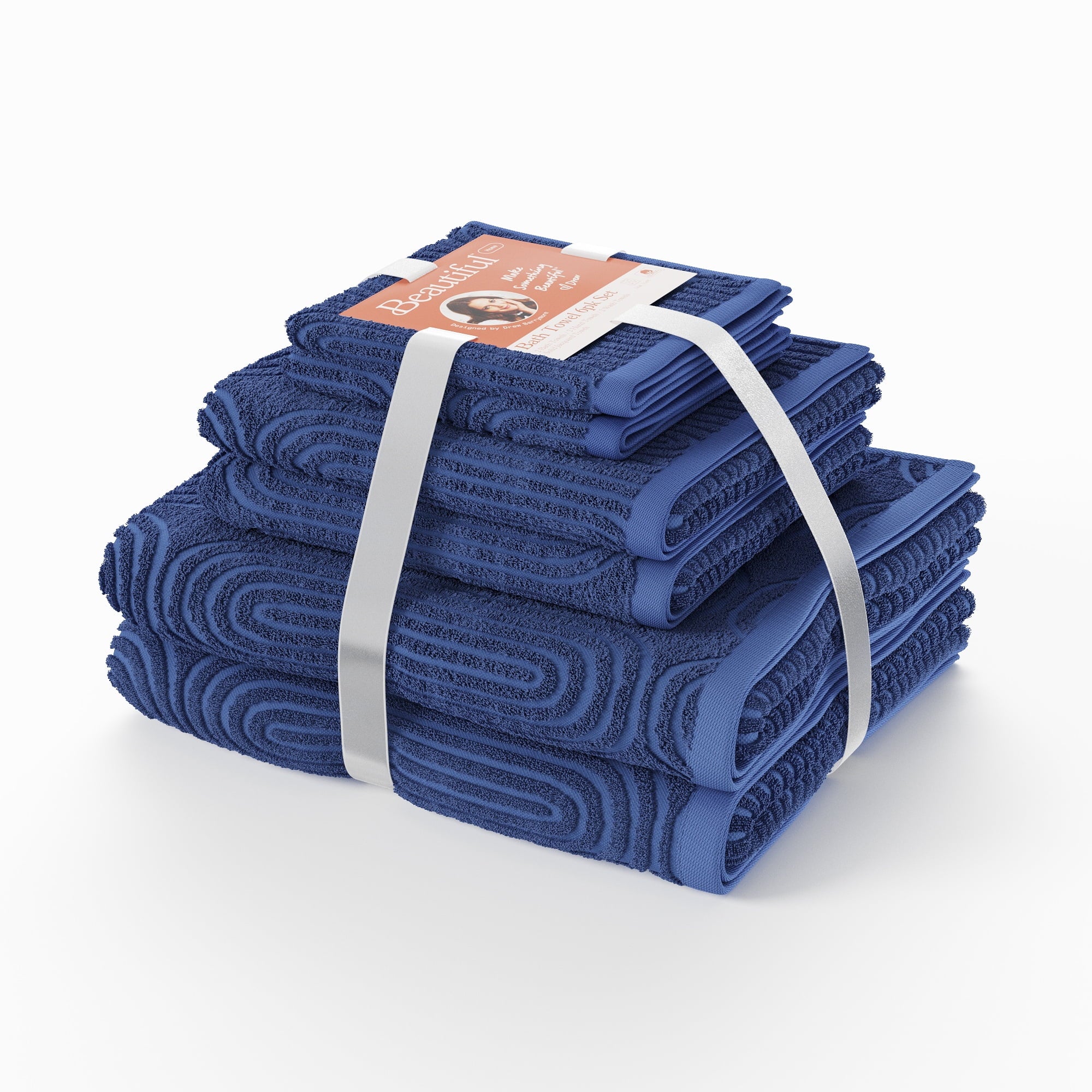 Vinmora™ 6-Piece Textured Bath Towel Set, Soft 100% Cotton - Premium Towel Set by Vinmora™