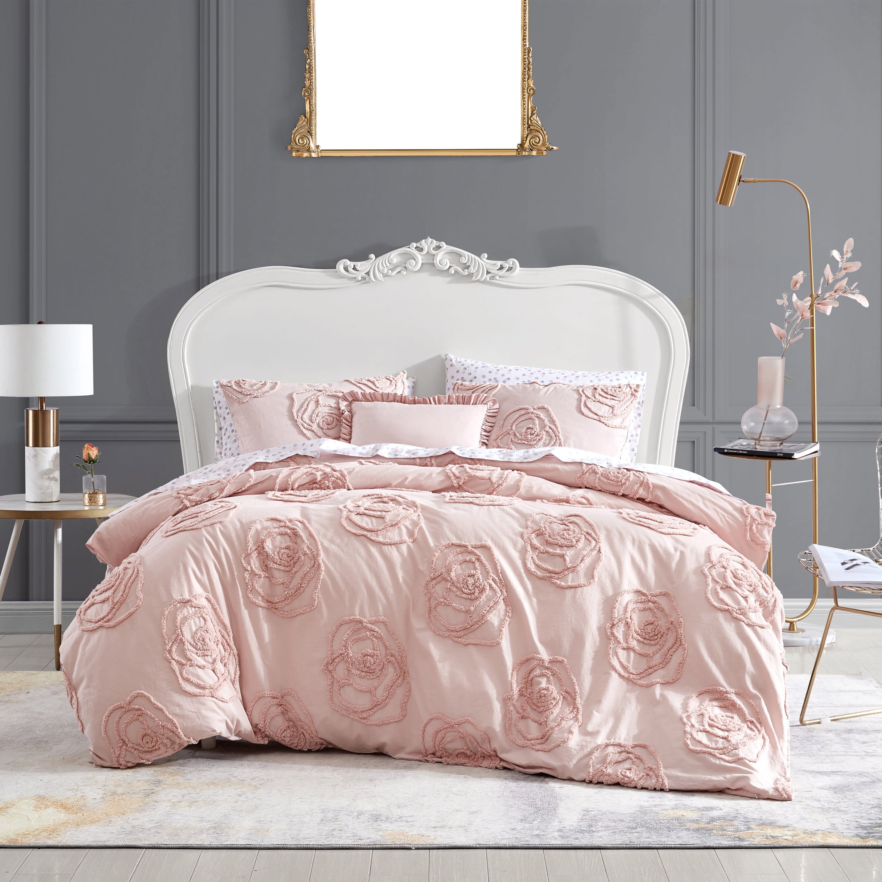 Vinmora™ Betsey Johnson Rambling Rose Pink Twin Duvet Cover - Premium Comforter Set by Vinmora™
