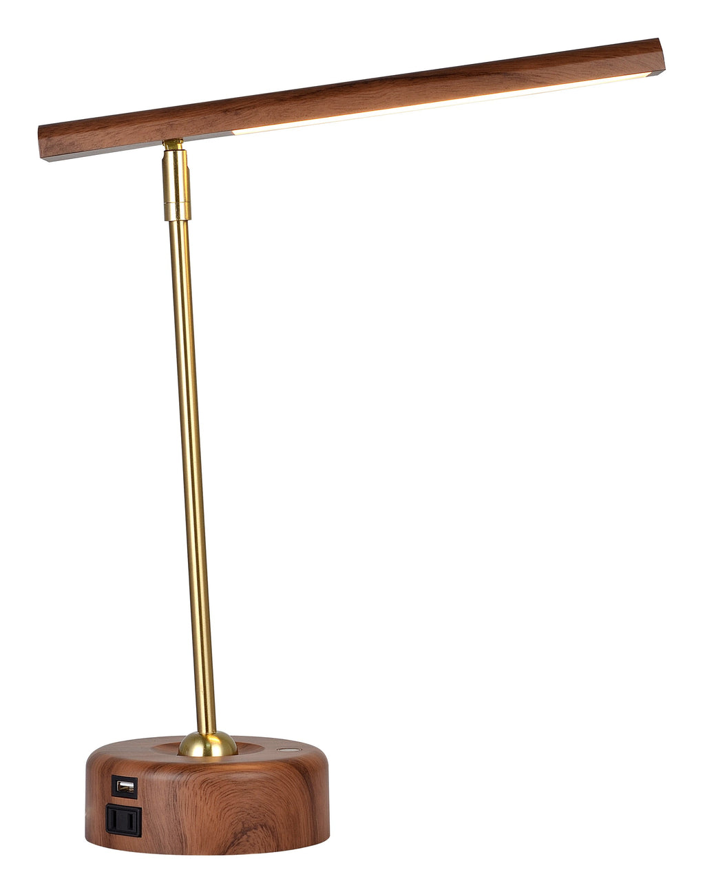 Vinmora™ Modern LED Desk Lamp with Wood Grain Finish - Premium Bedding & Home by Vinmora™
