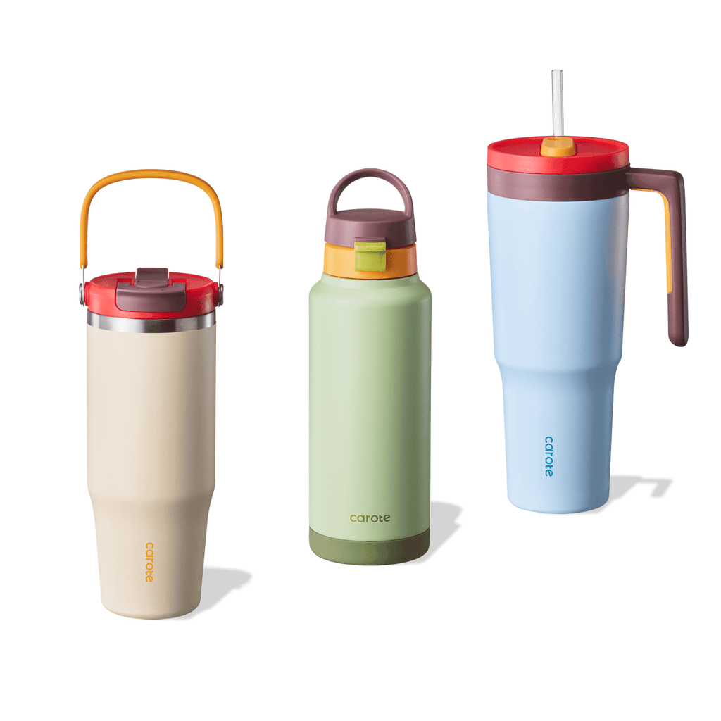 Vinmora™ Carote 3pcs Insulated Stainless Steel Water Bottle Set - Premium Bedding & Home by Vinmora™