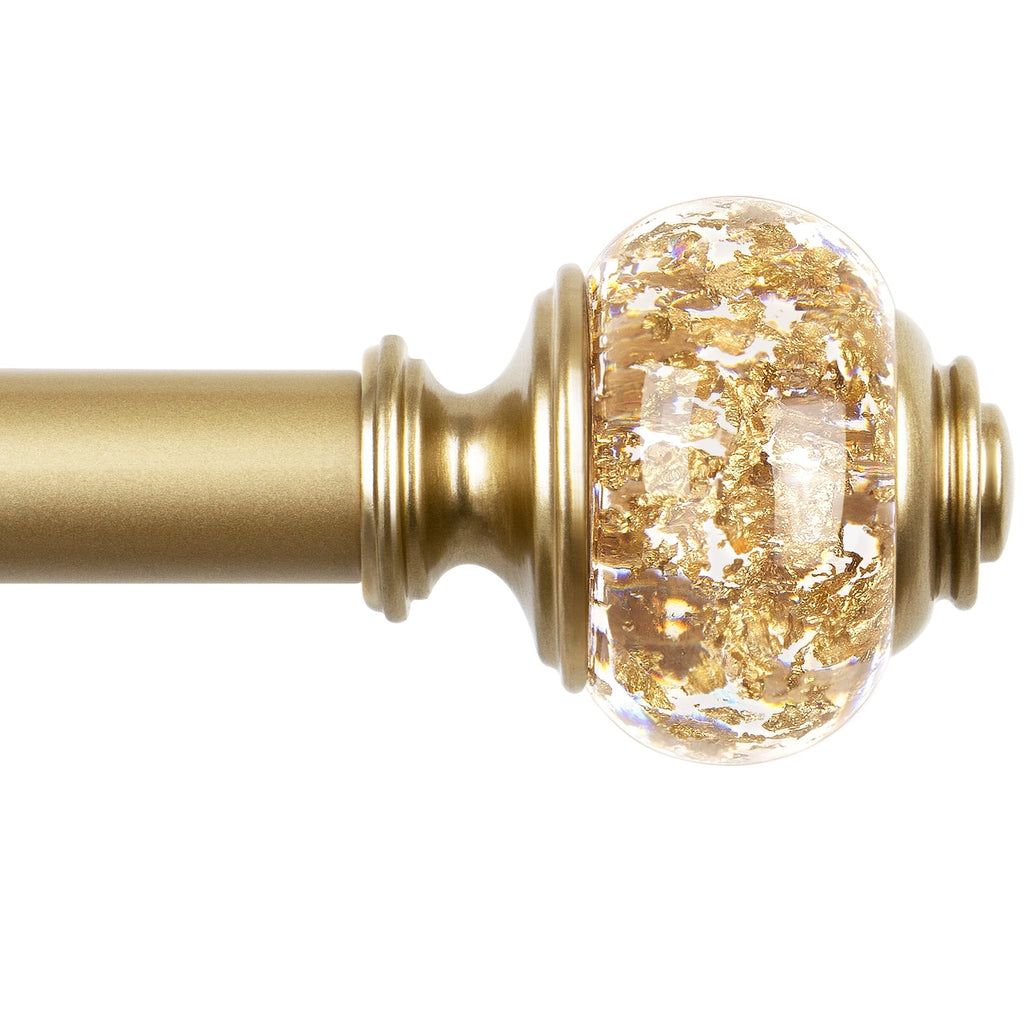 Vinmora™ KAMANINA 7/8" Adjustable Single Curtain Rod with Translucent - Premium Curtain & Window Hardware by Vinmora™
