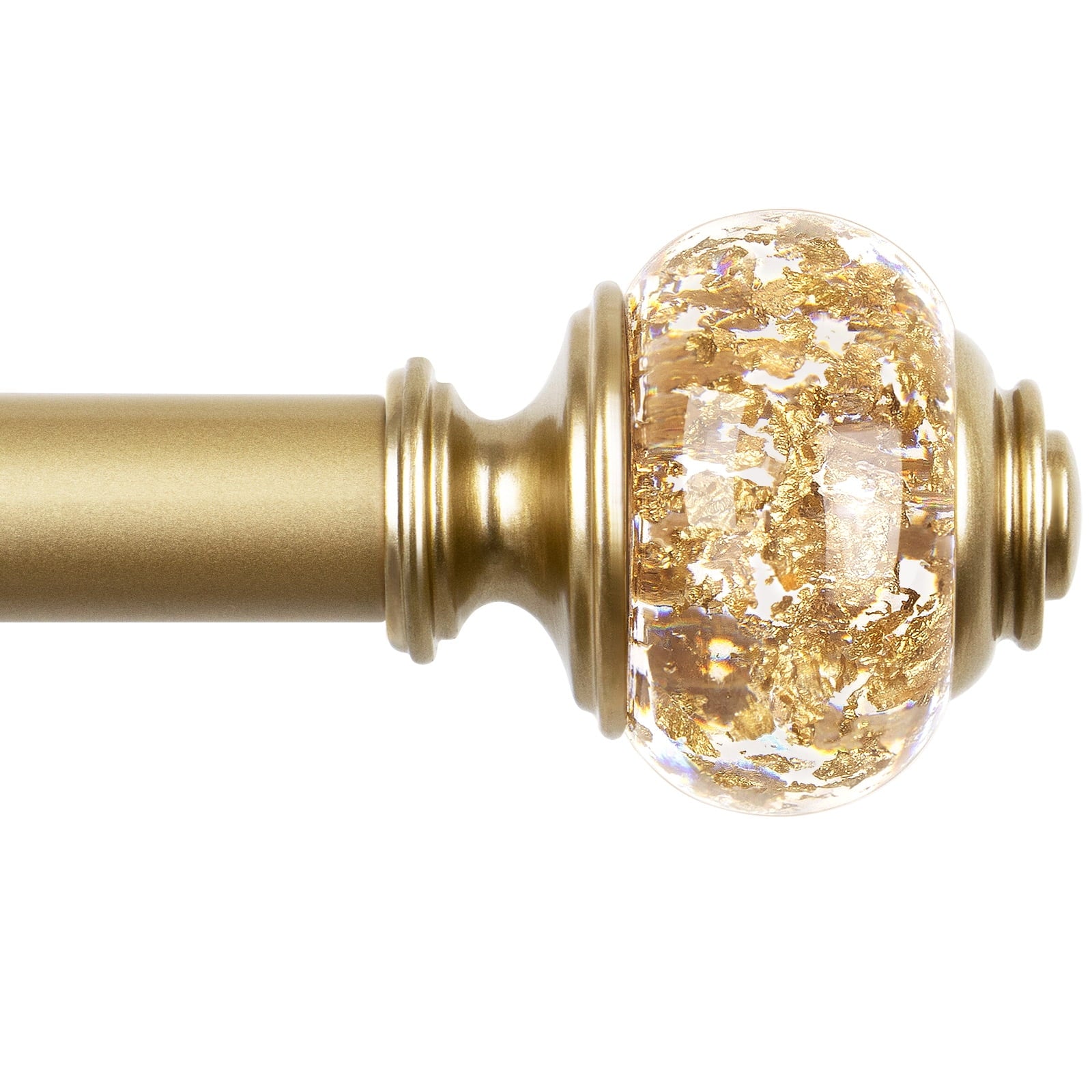 Vinmora™ KAMANINA 7/8" Adjustable Single Curtain Rod with Translucent - Premium Curtain & Window Hardware by Vinmora™