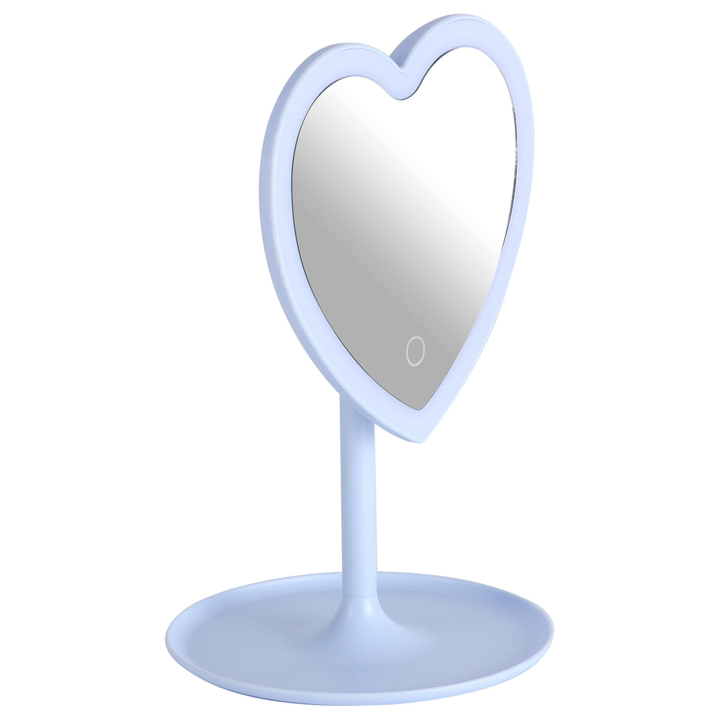 Vinmora™ 11.26" Tall Light Blue Plastic Frame Tabletop Heart - Premium Bedding & Home by Vinmora™