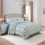 Vinmora™ Paris Hilton 3-Piece Coquette Floral Blue Comforter Set - Premium Comforter Set by Vinmora™