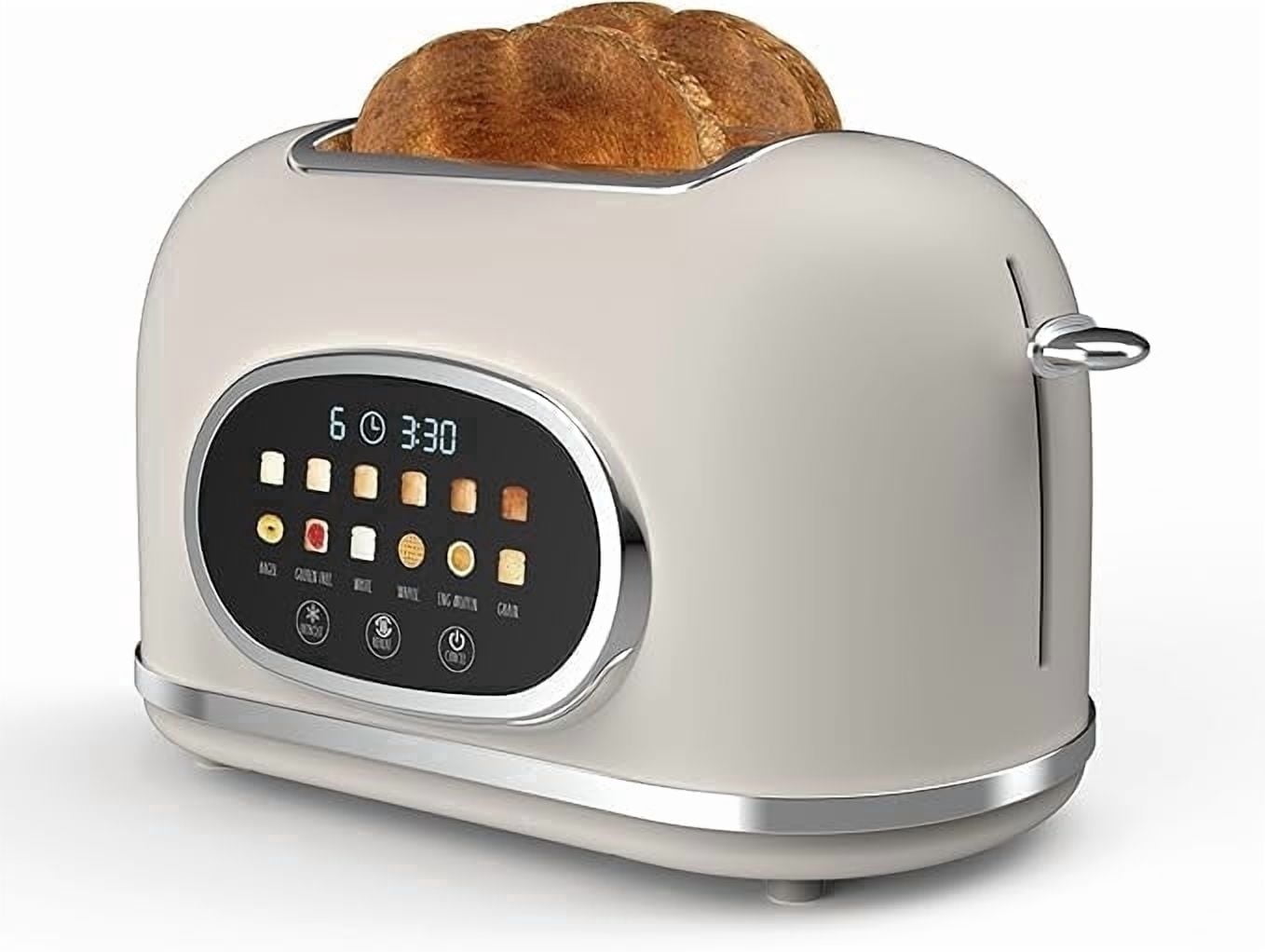 Vinmora™ Rae Dunn Toaster, Digital Retro Stainless Steel with - Premium Kitchen Appliance by Vinmora™