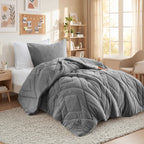 Vinmora™ Regency Heights Twin/Twin XL Quilted Plush Comforter Set - Premium Comforter Set by Vinmora™