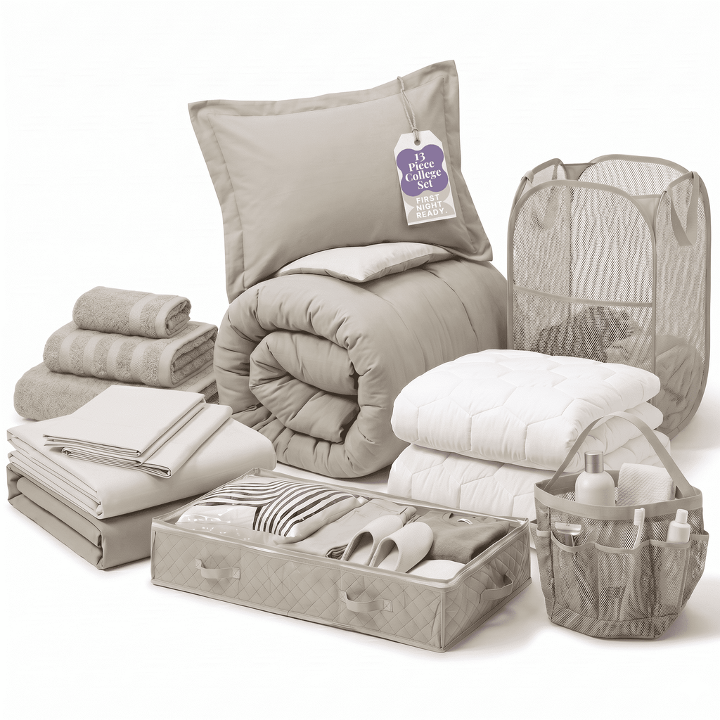 Vinmora™ Virtu Back to College Dorm Room Essentials, Twin - Premium Comforter Set by Vinmora™