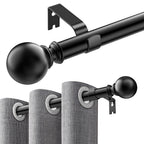 Vinmora™ Single Curtain Rods for Windows 32 to 120 - Premium Curtain & Window Hardware by Vinmora™