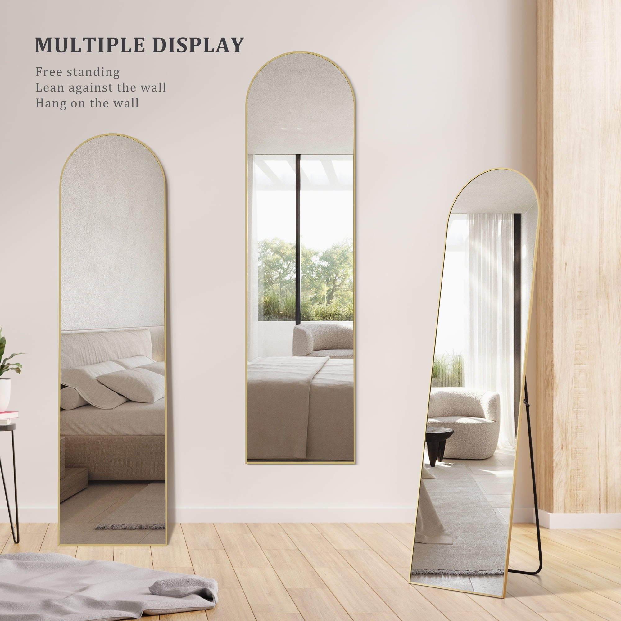 Vinmora™ CONCETTA 59"x16" Arched Full Length Mirror, Full Body - Premium Bedding & Home by Vinmora™