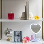 Vinmora™ 11.26" Tall Light Blue Plastic Frame Tabletop Heart - Premium Bedding & Home by Vinmora™