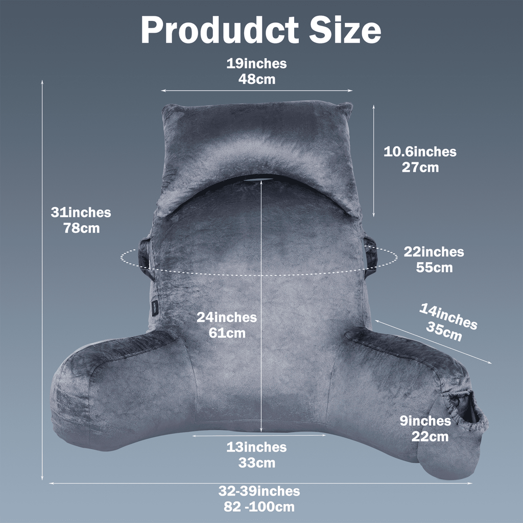 Vinmora™ VAVSEA Reading Pillow, Extra Large 31" Backrest Pillow - Premium Pillow by Vinmora™