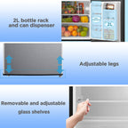 Vinmora™ 3.2 Cu Ft 2-Door Compact Refrigerator with Freezer - Premium Bedding & Home by Vinmora™