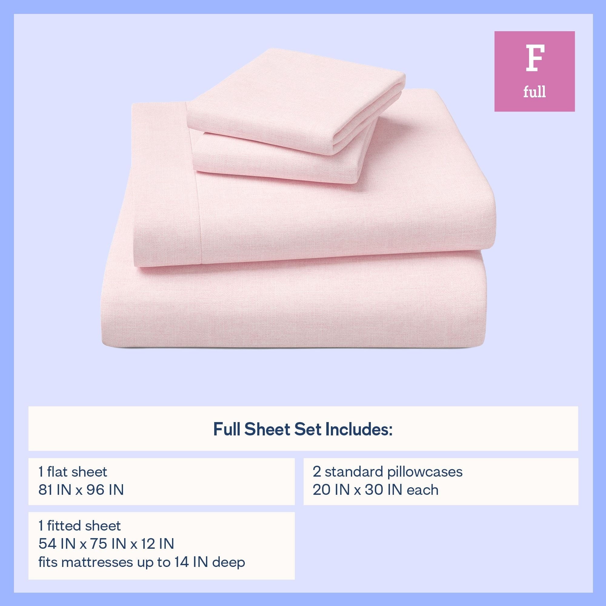 Vinmora™ Kids 100% Cotton Percale Bed Sheet Set, Full - Premium Sheet Set by Vinmora™