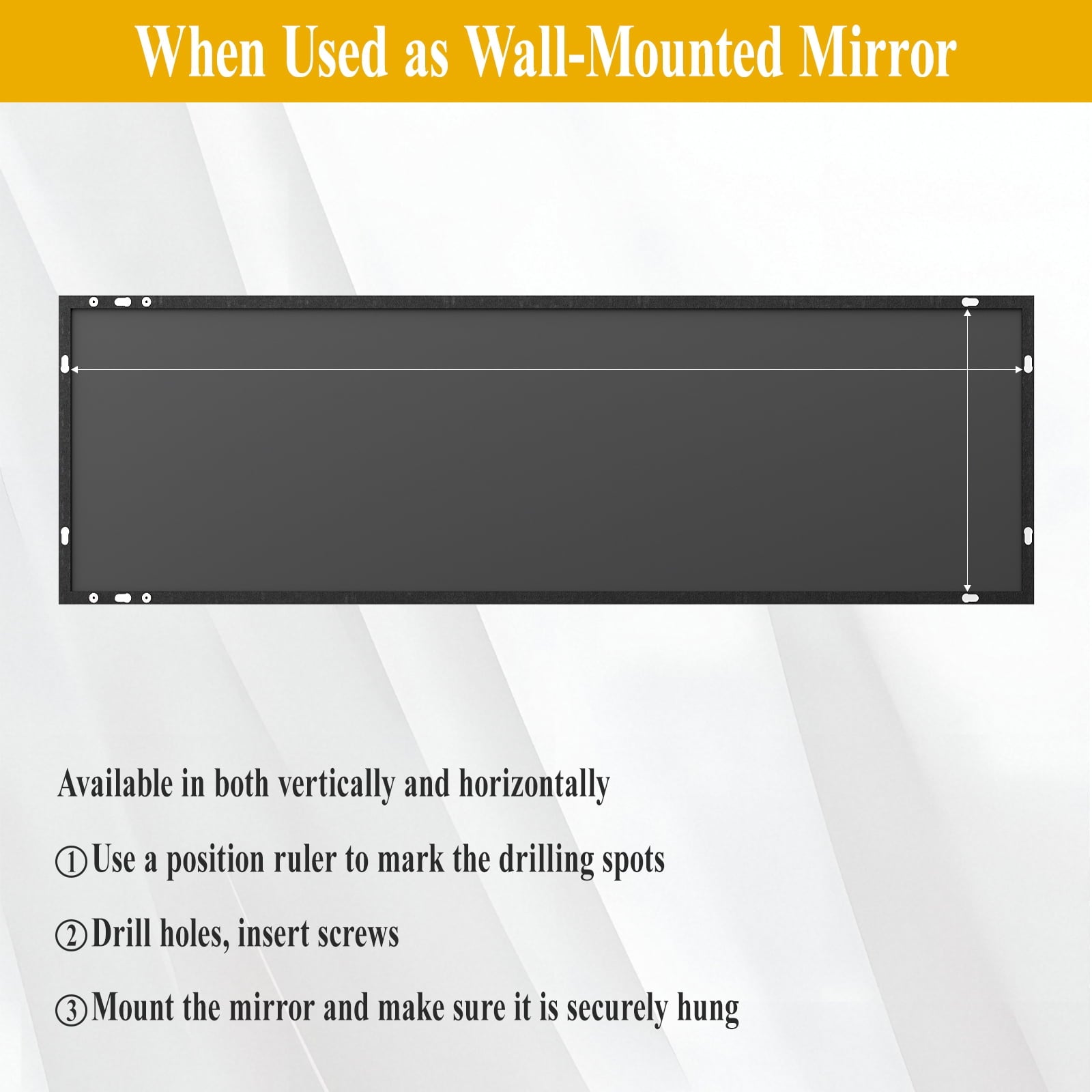 Vinmora™ BEAUTYPEAK 48"x 14" Full Length Door Mirror Hanging - Premium Bedding & Home by Vinmora™