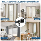 Vinmora™ Single Curtain Rods for Windows 32 to 120 - Premium Curtain & Window Hardware by Vinmora™